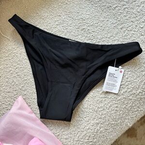 NWT Black Waterside Mid-Rise Skimpy Lululemon Bikini Bottoms